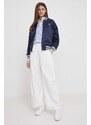 Dvostranska bomber jakna Polo Ralph Lauren ženska, bela barva