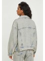 Jeans jakna Levi's ženska, siva barva