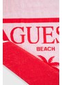 Otroška bombažna brisača Guess rdeča barva