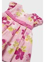 Lanena obleka za dojenčke Mayoral roza barva