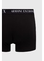 Boksarice Armani Exchange 2-pack moški, črna barva