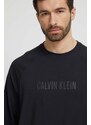 Majica z dolgimi rokavi lounge Calvin Klein Underwear črna barva