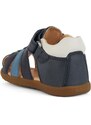 Otroški usnjeni sandali Geox SANDAL MACCHIA mornarsko modra barva