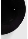 Bombažni klobuk Levi's črna barva
