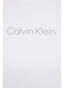 Bombažna obleka Calvin Klein bela barva