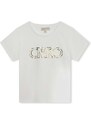 Otroška bombažna kratka majica Michael Kors bela barva