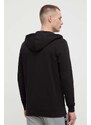 Bombažen pulover Puma moška, črna barva, s kapuco