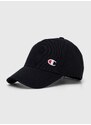 Bombažna bejzbolska kapa Champion črna barva