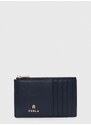 Usnjena denarnica Furla ženski, mornarsko modra barva