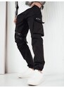 Dstreet Moderne cargo črne jogger hlače