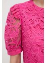 Obleka Silvian Heach roza barva