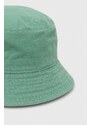 Bombažni klobuk Levi's zelena barva