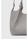 Usnjena torbica Gianni Chiarini siva barva