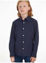 Otroška srajca Tommy Hilfiger mornarsko modra barva