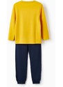 Otroška bombažna pižama zippy rumena barva