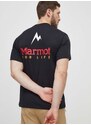 Športna kratka majica Marmot Marmot For Life črna barva