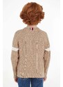 Otroški pulover Tommy Hilfiger bež barva