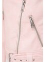 Biker jakna Guess ženska, roza barva