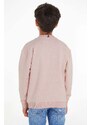 Otroški pulover Tommy Hilfiger roza barva