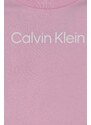 Otroška bombažna pižama Calvin Klein Underwear roza barva
