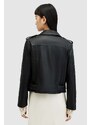 Usnjena jakna AllSaints BALFERN MINI STUD BI ženska, črna barva, WL573Z