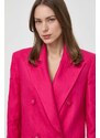 Lanen suknjič Luisa Spagnoli VELINA roza barva, 540685