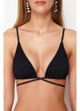 Trendyol črni trikotnik Gippie Bikini Vrh