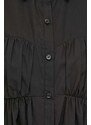 Bombažna obleka Patrizia Pepe črna barva, 2A2793 A9B9