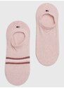 Nogavice Tommy Hilfiger 2-pack ženski, roza barva
