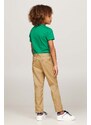 Otroške hlače Tommy Hilfiger rumena barva