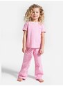 Otroška bombažna pižama Coccodrillo roza barva