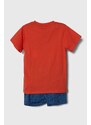 Otroška bombažna pižama zippy rdeča barva