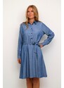 Kaffe Dolga srajca 'Leonora' kraljevo modra