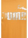 Bombažna kratka majica Puma moška, oranžna barva, 675942