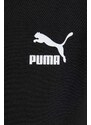 Bomber jakna Puma Classics Shiny Bomber ženska, črna barva, 623696