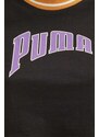 Bombažen top Puma Graphic črna barva, 625024