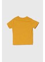 Otroška bombažna kratka majica zippy rumena barva