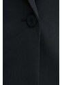 Suknjič s primesjo volne HUGO črna barva, 50516447