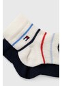 Otroške nogavice Tommy Hilfiger 2-pack mornarsko modra barva