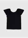 Otroška kratka majica United Colors of Benetton črna barva