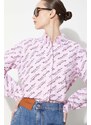 Bombažna srajca Kenzo Printed Slim Fit Shirt