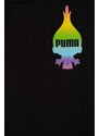 Otroška bombažna kratka majica Puma PUMA X TROLLS Tee črna barva
