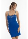 faina Koktejl obleka modra