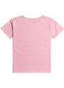 Otroška bombažna kratka majica Roxy DAY AND NIGHT roza barva