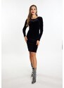 faina Koktejl obleka črna