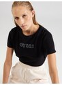 GUESS Funkcionalna majica 'Briana' črna / srebrna