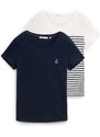 TOM TAILOR DENIM Majica mornarska / off-bela