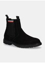 Chelsea iz semiša Tommy Hilfiger HILIFGER OUTDOOR SUEDE CHELSEA moški, črna barva, FM0FM05191
