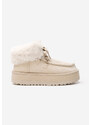 Zapatos Gležnjarji s platformo Aseva bež
