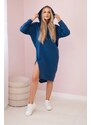 Kesi Dress with a hood and slit for side jeans